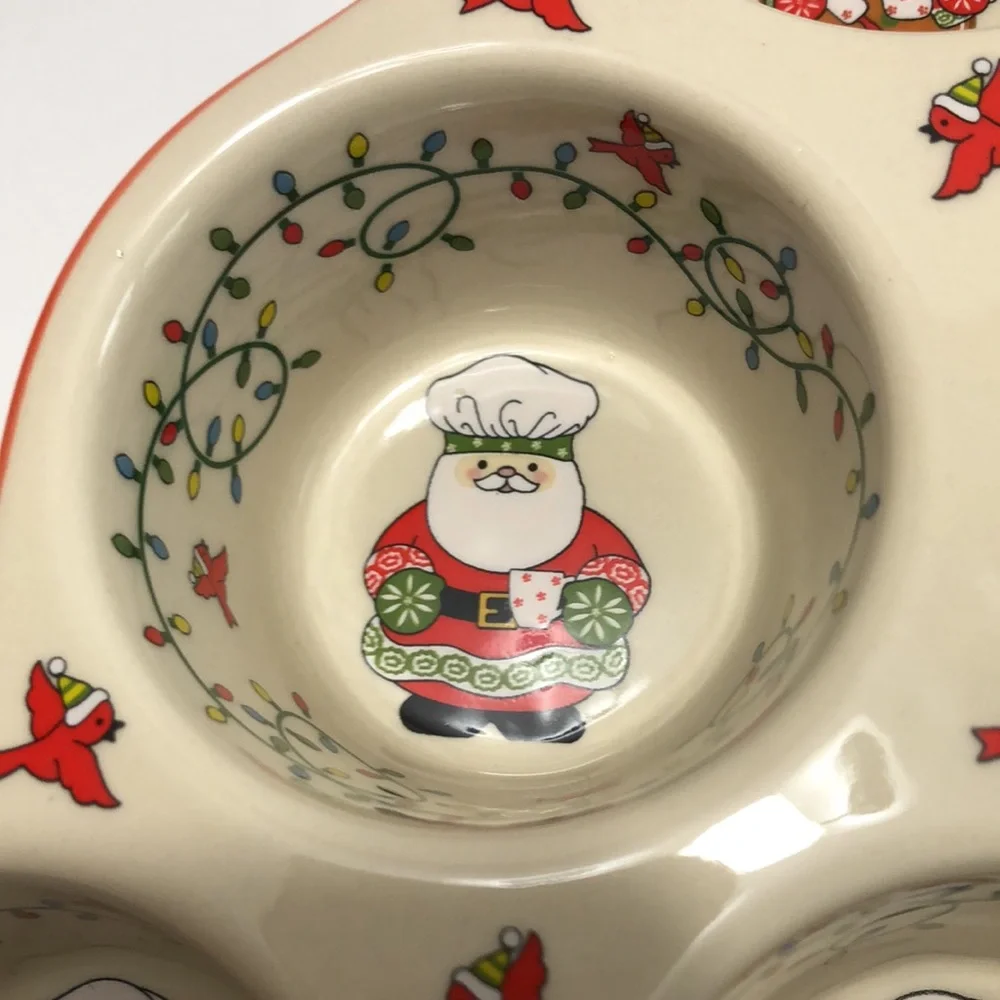 Temptations By Tara Christmas Tree Shaped Cupcake Muffin Baking Pan NWT